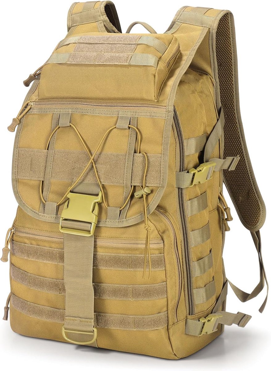 Militaire rugzak, 40 liter, legerrugzak, Molle, hoge capaciteit, trekkingrugzak, wandelrugzak, Assault pack, tactische vechtrugzak voor outdoor, camping, 3 dagen, bug out go, tas, vissen, jacht