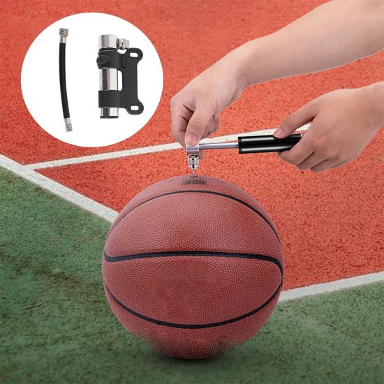 Mini Fietspomp - Handpomp Bandenpomp - Banden Oppompen - Compact Aluminium Ontwerp - 120 PSI - Zilver — afbeelding 2