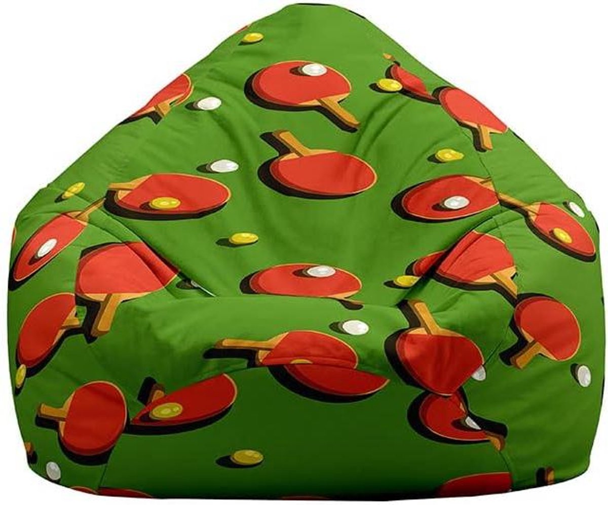 Zitzakhoes - Hoes voor zitzak - Ontspannen - Met handvat - 70x80cm - Rood Groen