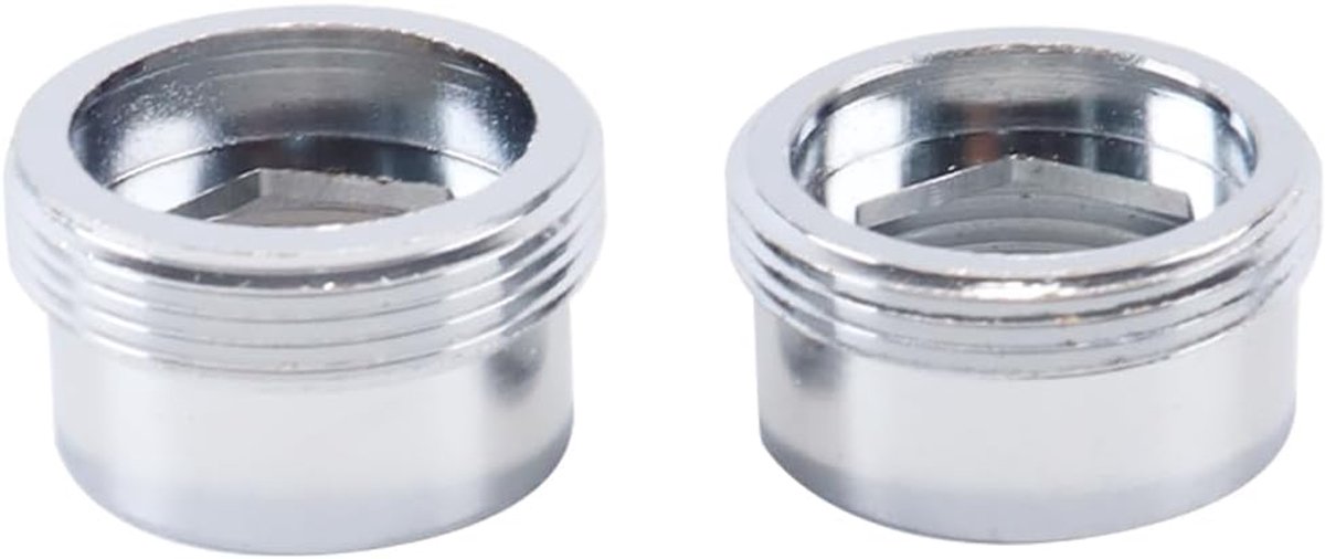 2 stuks metalen kraanadapter, geschikt voor keuken- en badkamerkranen (22mm-16mm, 22mm-18mm)