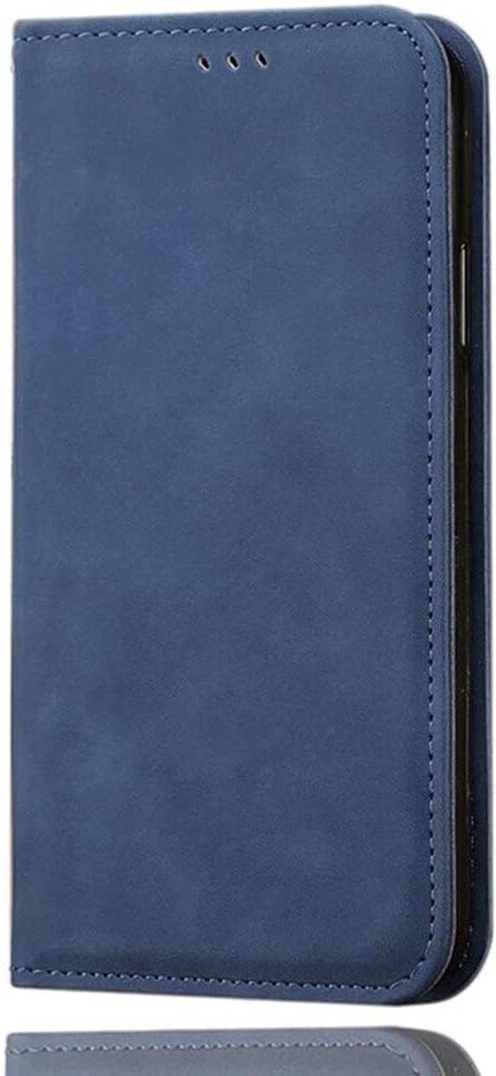 Hoesje voor DOOGEE Note 59 / Note 59 Pro lederen PU portemonnee folio standaard hoesje, ultradunne schokbestendige hoes met kickstand, creditcards TPU hoesje magnetisch sluiten - blauw