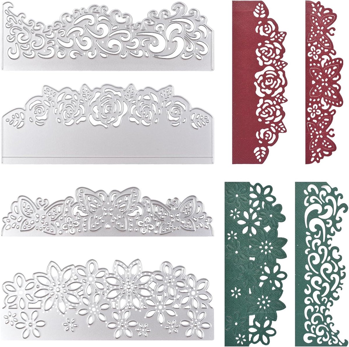 matrijzen voor wenskaarten, scrapbooking, wenskaarten, albums, kaarten, albums, kaarten, 4 stuks