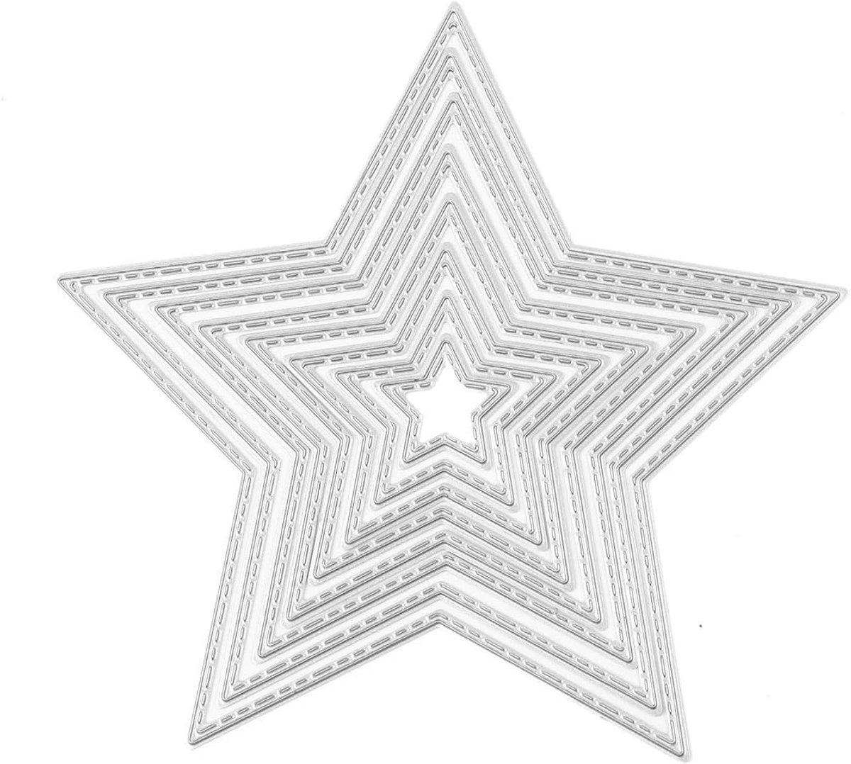 8-delige Vijf Sterren Snijden Dies, DIY Scrapbooking Metalen Embossing Stencil Voor Album Papierkaart Kunstnijverheid