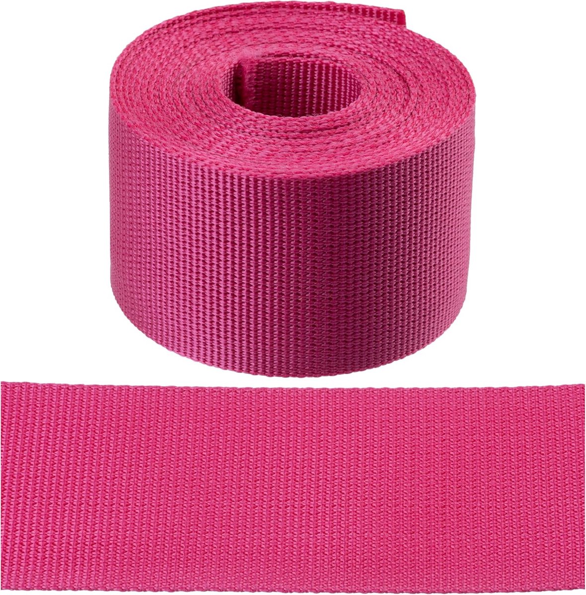 - Polyamide band, kleur fuchsia, 3 meter | breedte 50 mm | voor naaien, bevestigen, klussen, DIY