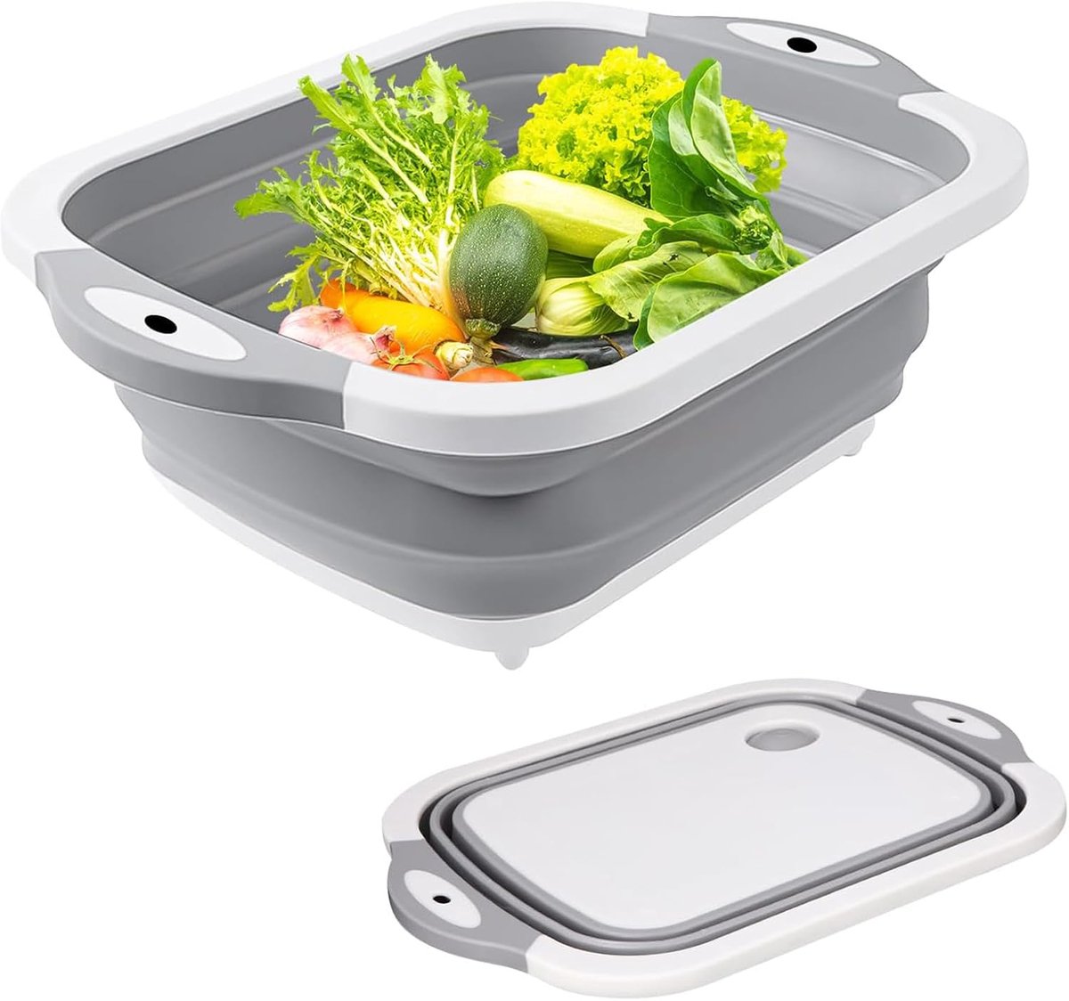 Opvouwbaar, 3-in-1, multifunctioneel, BPA-vrij, kunststof, licht, voor camping, keuken, outdoor, picknick, barbecue