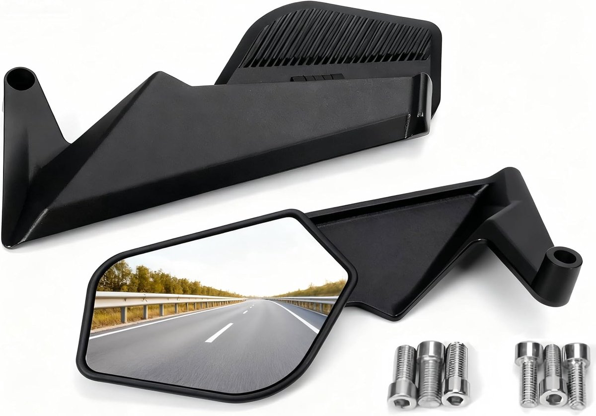 achteruitkijkspiegel voor motorfiets, stuur en inklapbaar, zijspiegel voor scooters en Naked, compatibel met Yamaha MT07, MT09, voor Kawasaki Z900, Z650, Duke 390, 690, 790, 1290 enz.