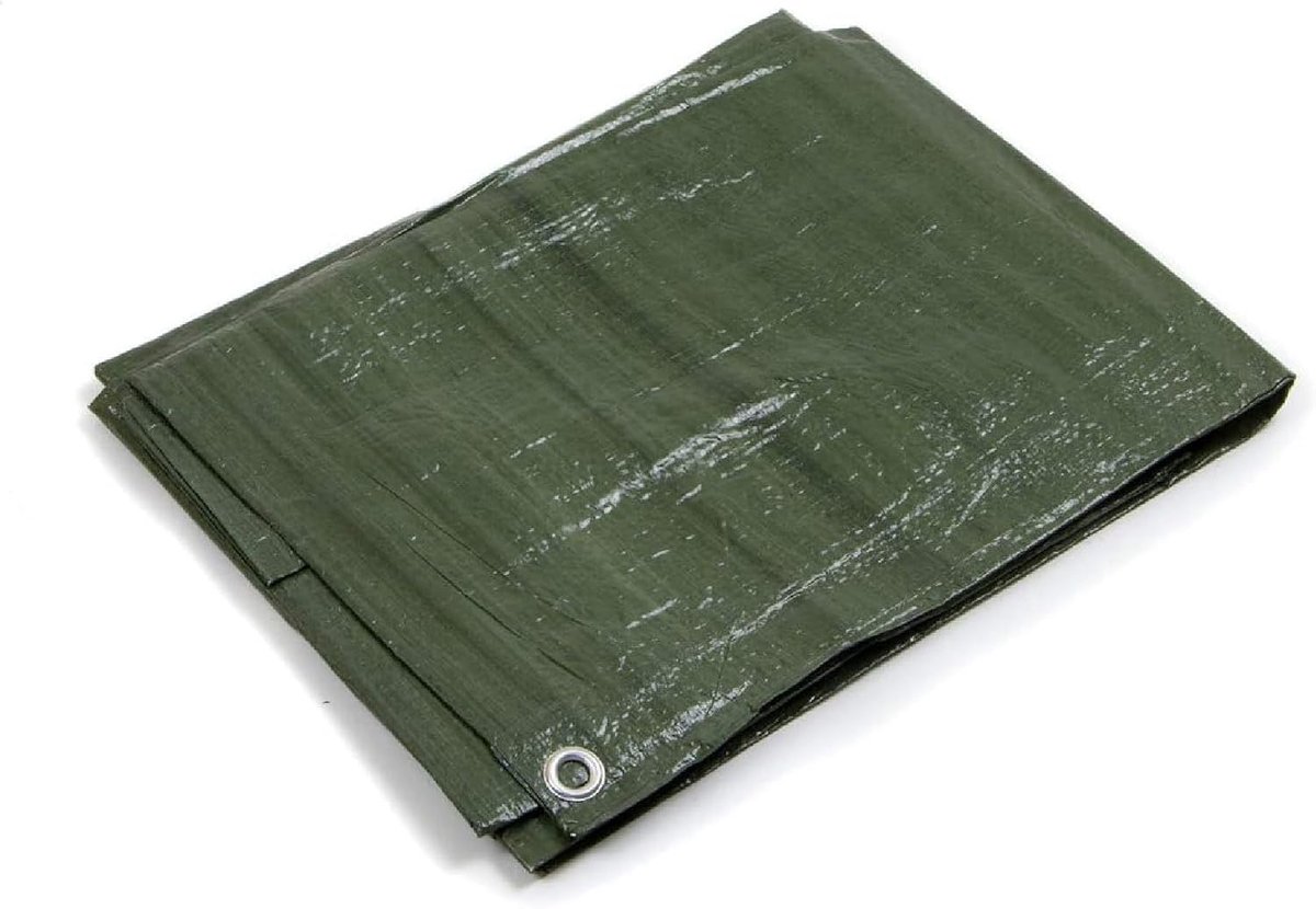 6082C, afdekzeil met oogjes, tweekleurig, gewicht 90 g/m², afmetingen 2 x 3 (6 m²)