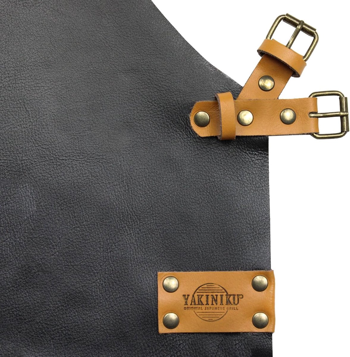 Dumbbell Schort - Zwart - Van premium leer - Ideaal voor outdoor koken - SnelShoppen