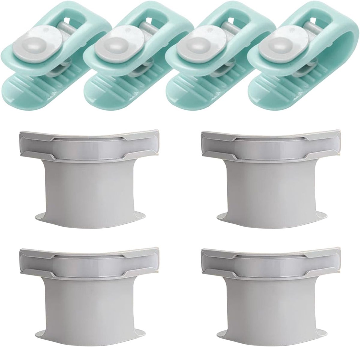 4Pcs Bed Sheet Fixer En 4Pcs Quilt Bevestiging Gespen, Multifunctionele Anti-Verplaatsing Bevestiging Clips, Praktische Huishoudelijke Gereedschappen, Dekbedden En Lakens.