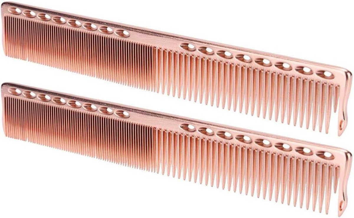 Professionele Stylingkam - Kapperskam Knipkam - Haar Stylen - Roestvrij Staal - 20 x 2.8 cm - Roségoud