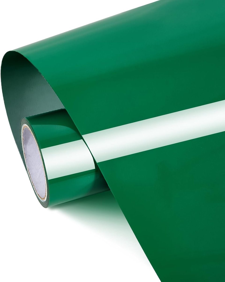 Plotterfolie voor textiel, flexfolie, transferfolie, strijkfolie voor textiel, 30,5 cm x 3 m, doe-het-zelf (groen)