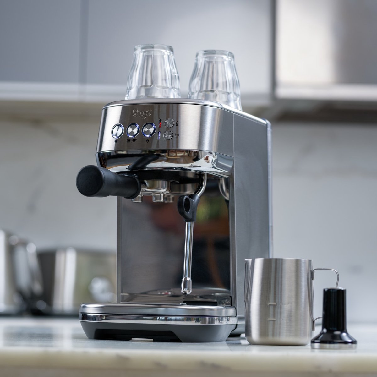 Sage Bambino Plus Pistonmachine 54mm RVS 1600W - afbeelding 2