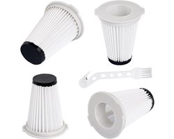 Set van 4 vouwfilters voor Einhell TE-SV 18 Li | Wasbaar, met reinigingsborstel, geschikt voor accusteelstofzuiger TE-SV 18 Li