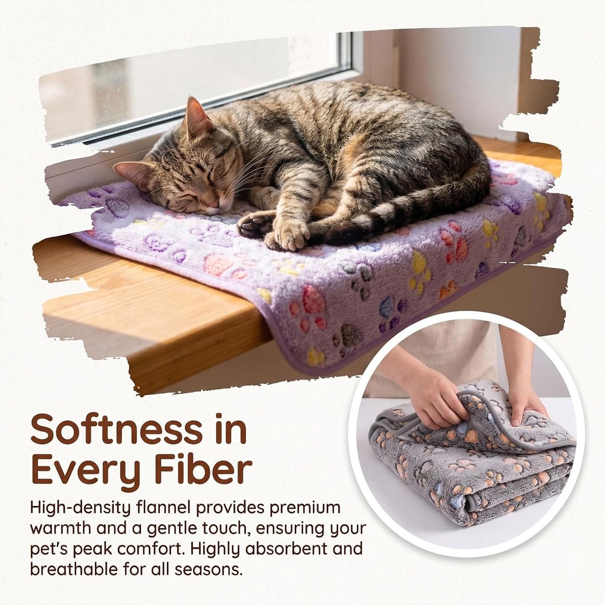 5 stuks, 60 x 40 cm, fleece dekens | Wasbaar, herbruikbaar, voor kleine honden, katten, hamsters, chinchilla's, fretten