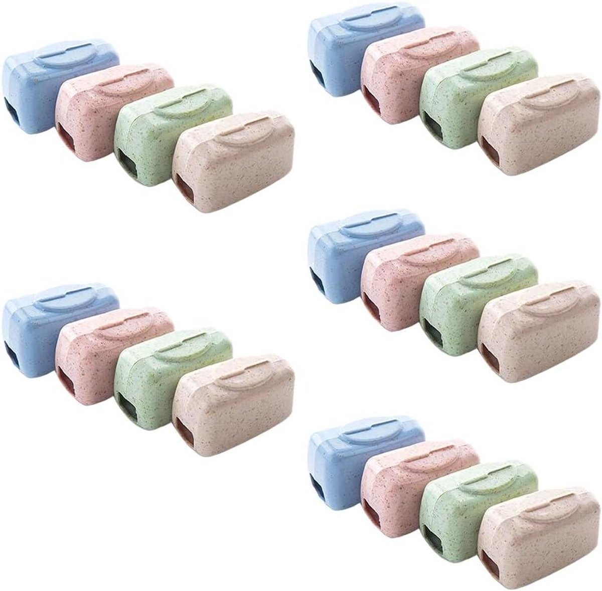 Tandenborstelhoesjes - Reis Tandenborstelkapjes - Hygiënisch Reizen - Universele Compatibiliteit - 3.60X2.20X1.90CM - Diverse kleuren