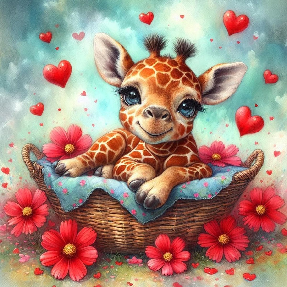 Diamant schilderij koeien 30 x 30 cm - compleet dieren kit - voor volwassenen en beginners - SnelShoppen