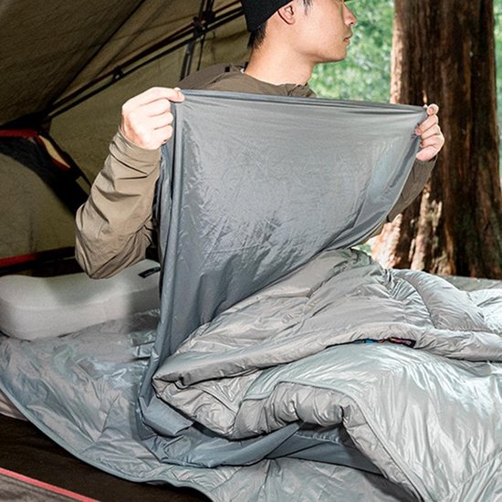 Lichtgewicht Slaapzak Voering - Reislakens Backpacken - Hygiënisch Slapen - Verbeterde Warmte - 210x80 cm - Grijs — afbeelding 2
