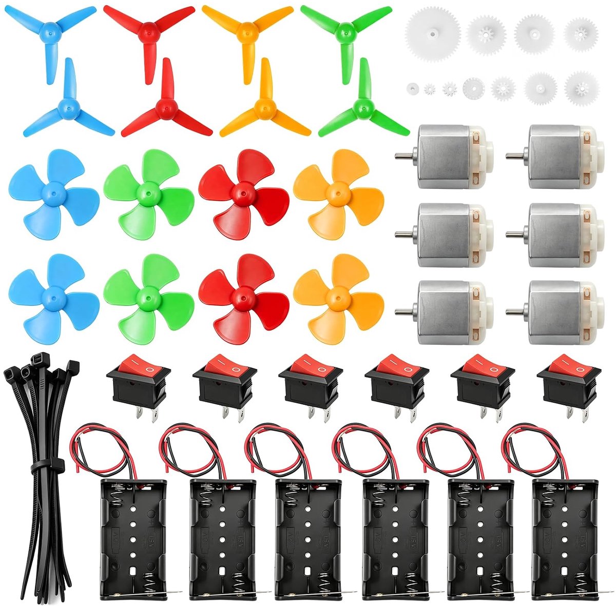 DC Motors Kit - veelzijdig en educatief - perfect voor wetenschappelijke projecten - SnelShoppen
