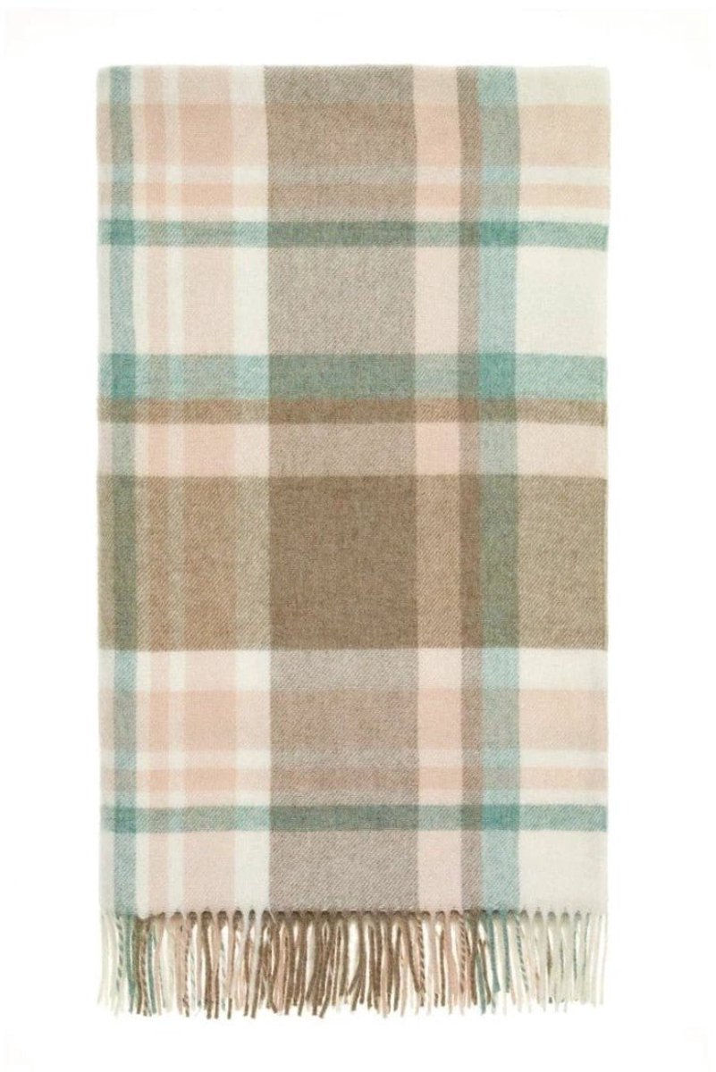 Plaid Portree Beige Roze - Merino lamswol - 140x185 - Bronte by Moon Scotland