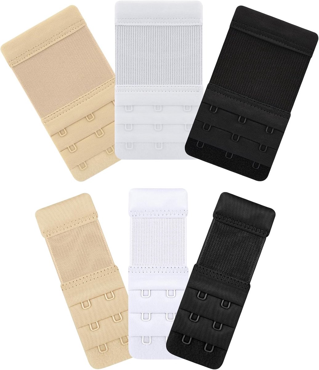 Brahaken 3 Haakjes & 2 Haakjes - 6 Stuks 100% Polyester - Verstelbaar - Ideaal voor extra comfort - SnelShoppen