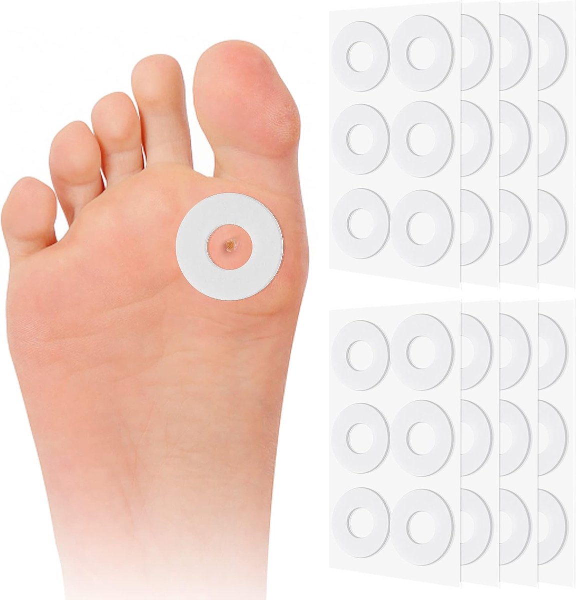Callus kussens 48 stuks - rond - zacht materiaal - voor voetverzorging - SnelShoppen