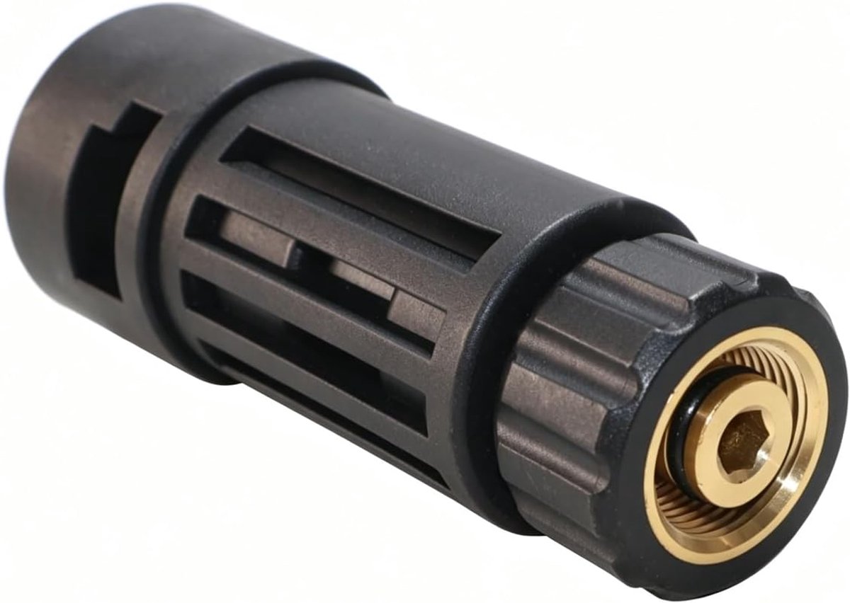 Kunststof connector adapter hogedrukreiniger - M22 moer - zwart - eenvoudige aansluiting - SnelShoppen