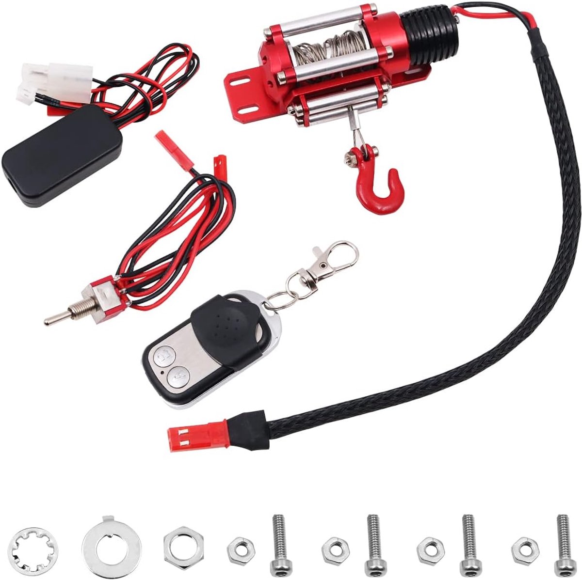 Klimwagen met lier set - elektrisch metaal model - accessoires voor Axial SCX10 en RC4WD D90 - SnelShoppen