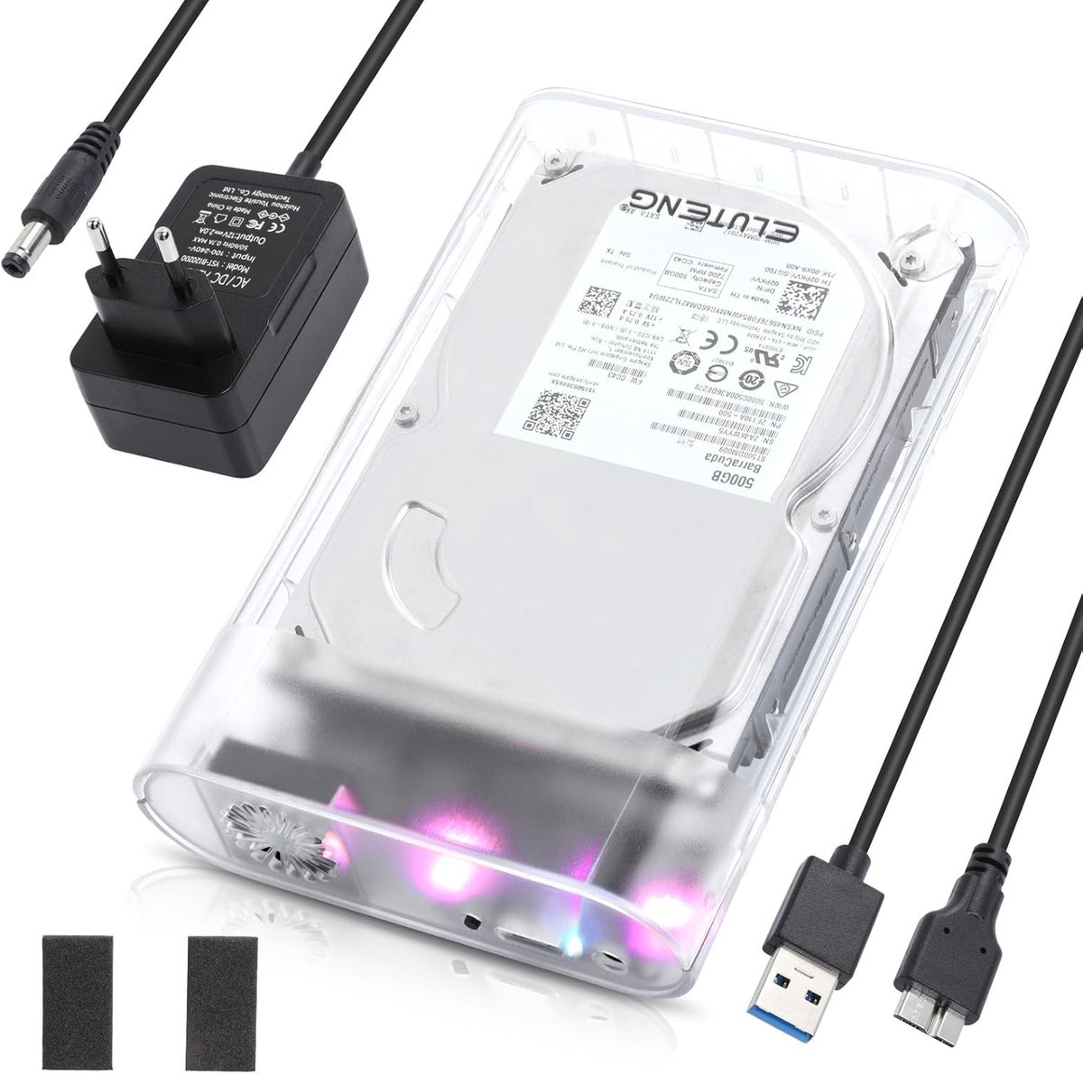 SSD-behuizing 3,5 inch - USB 3.0 - 24TB compatibel - veilige gegevensoverdracht - SnelShoppen