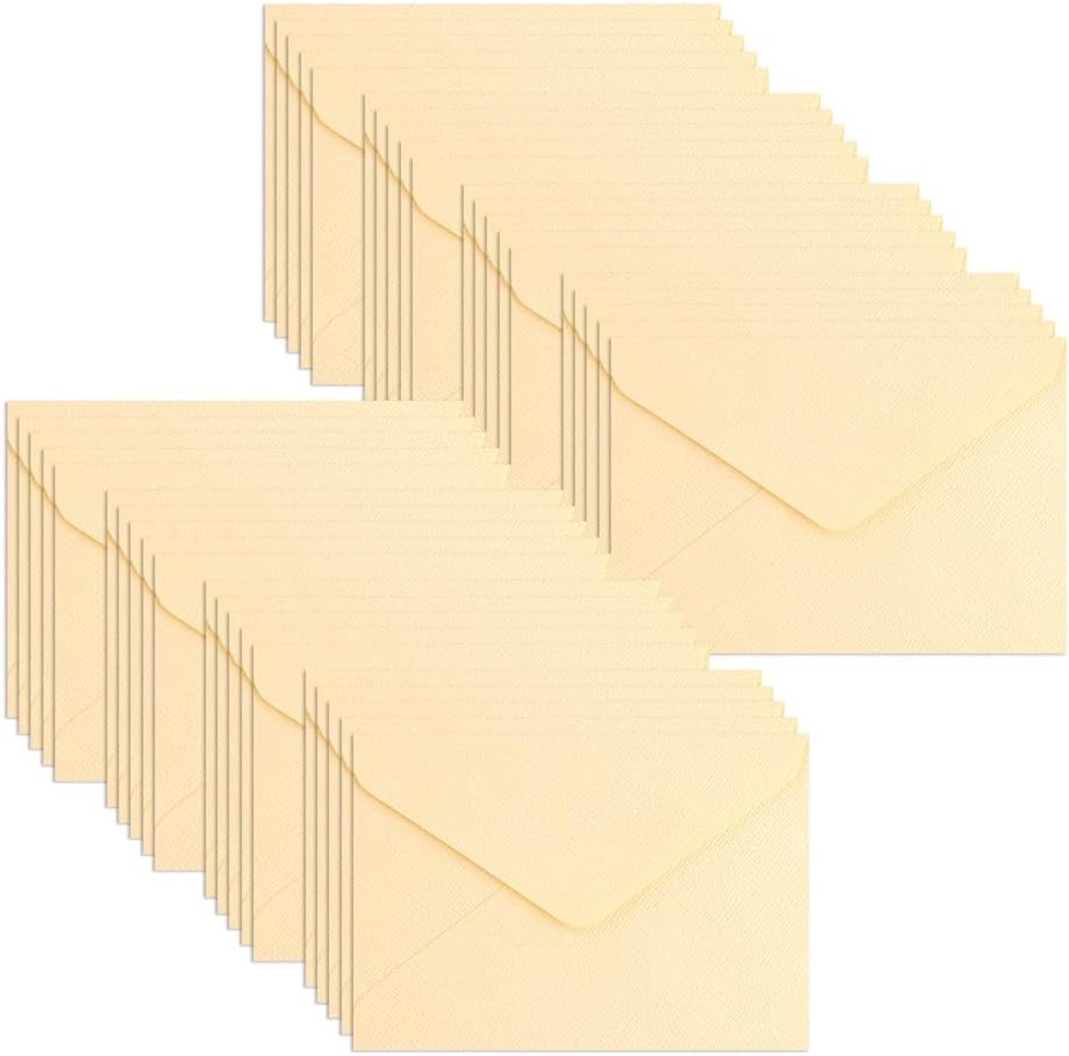 Enveloppen C6 Beige - Ribbelstructuur - 40 Stuks - Geschikt voor DIY en Persoonlijke Boodschappen - SnelShoppen