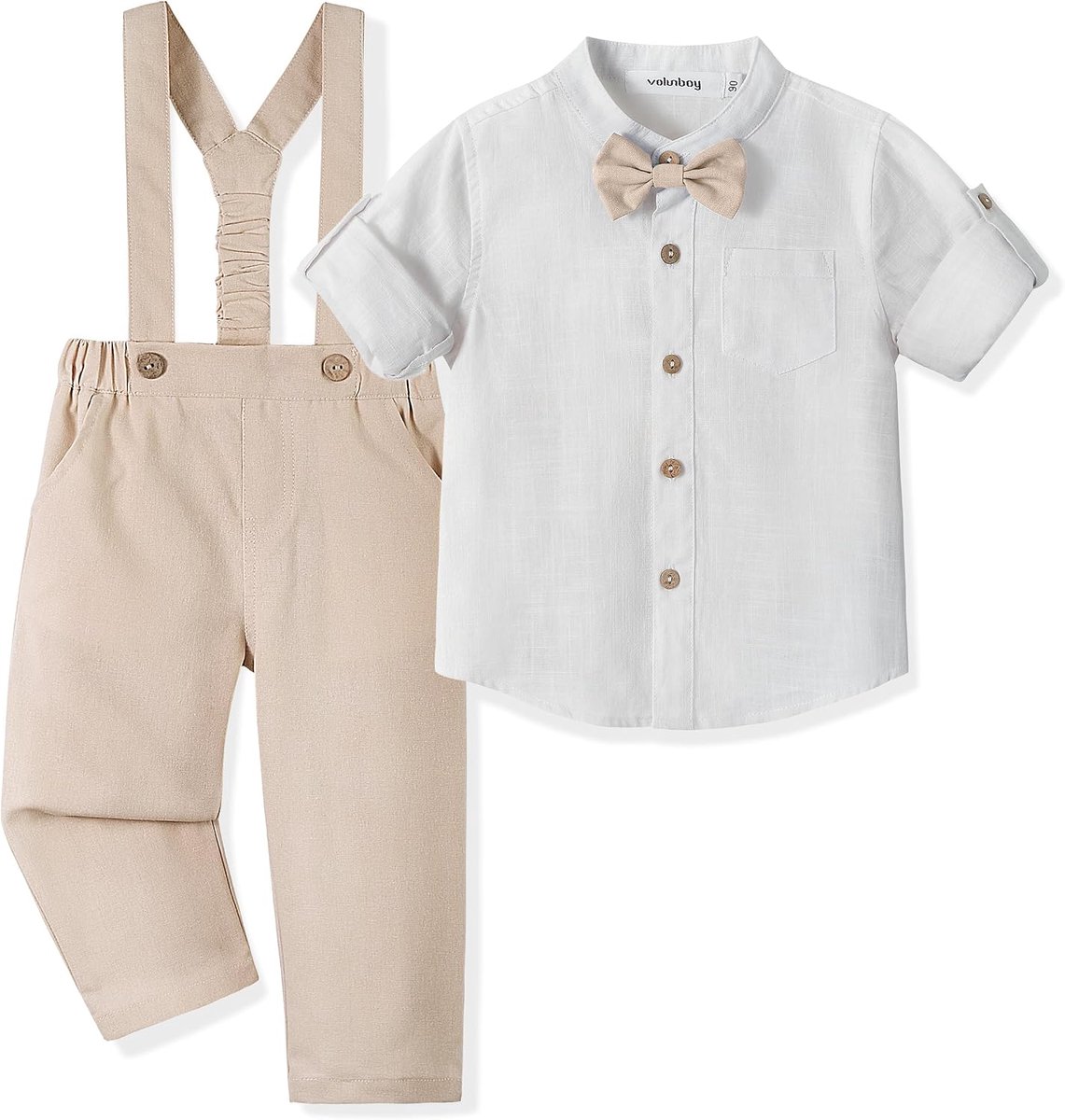 Baby jongens pak 4-delig - katoen linnen - formeel kostuum - perfect voor bruiloften - SnelShoppen