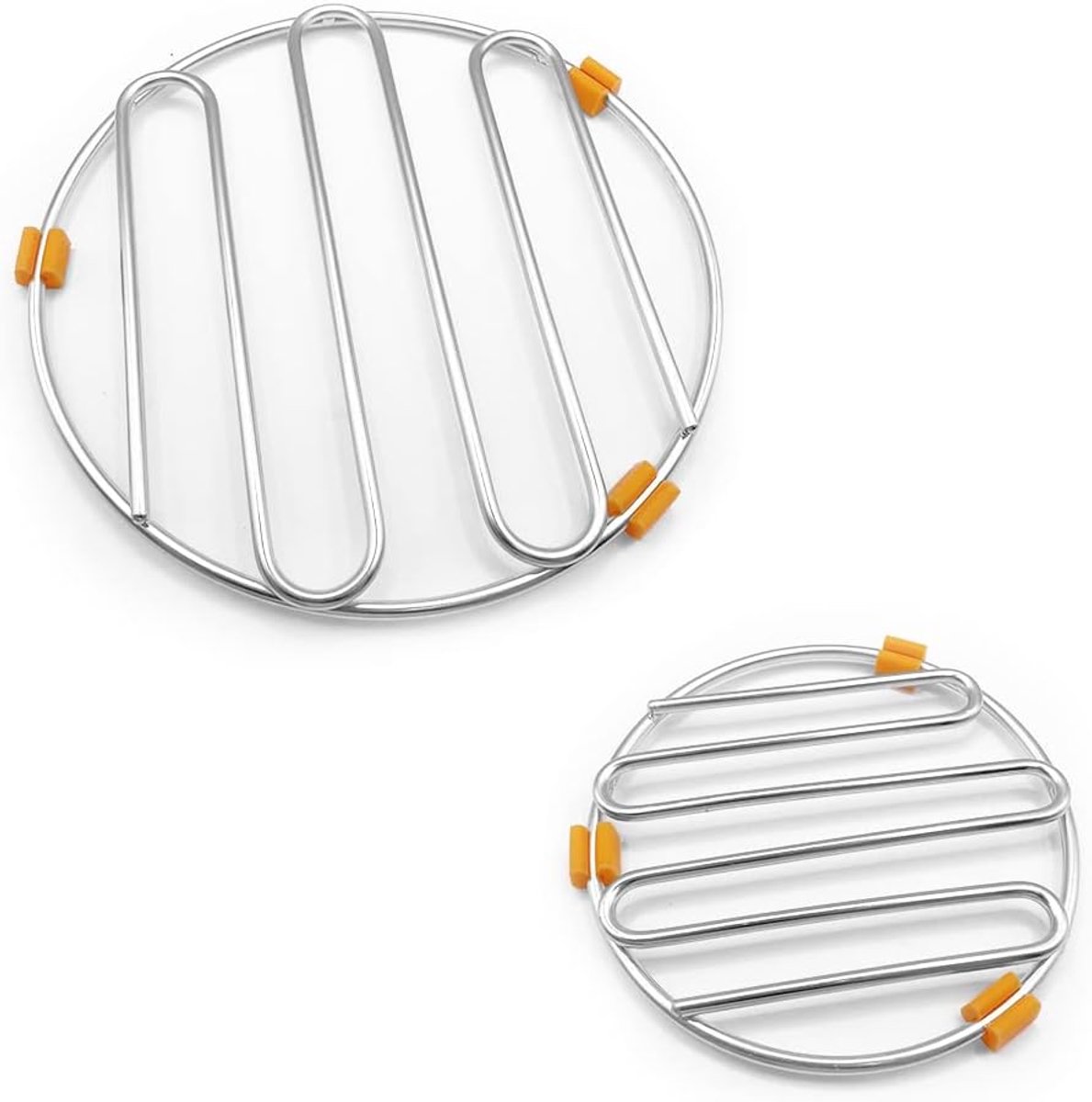 Koelrooster rond - 12 cm en 17 cm - RVS - Voor gelijkmatig en snel afkoelen - SnelShoppen