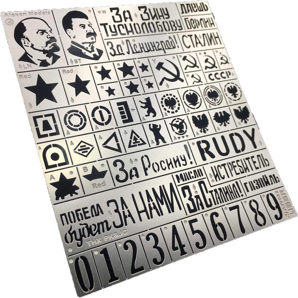 Stenciling template 1/35 - roestvrij staal - voor WWII USSR tank voertuigen - ideaal voor modelbouw - SnelShoppen