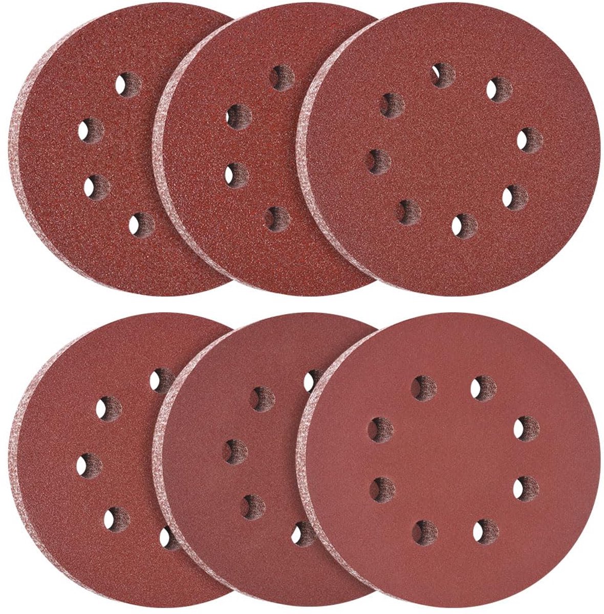 Schuurpapier 125 mm - 60 Stuks - Rond - Voor Metalen, Hout en Kunststof - SnelShoppen