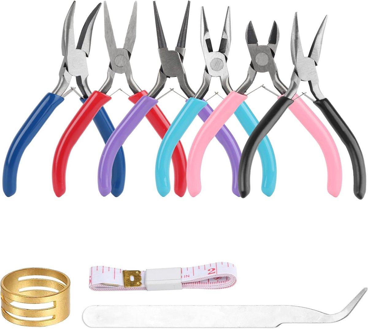 Juweliersgereedschap set 6-delig - ronde en platte tang - draadknipper - ideaal voor sieraden maken - SnelShoppen
