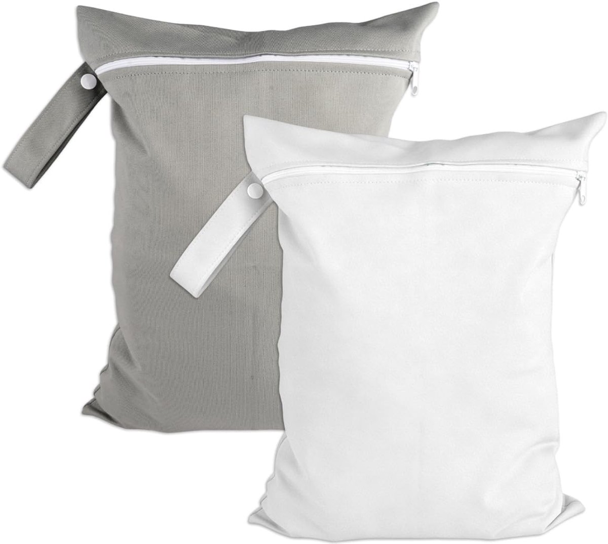 Natte zakken 40 x 30 cm - Waterdichte waszak - Grijs en wit - Herbruikbare reiszak met ritssluiting - SnelShoppen