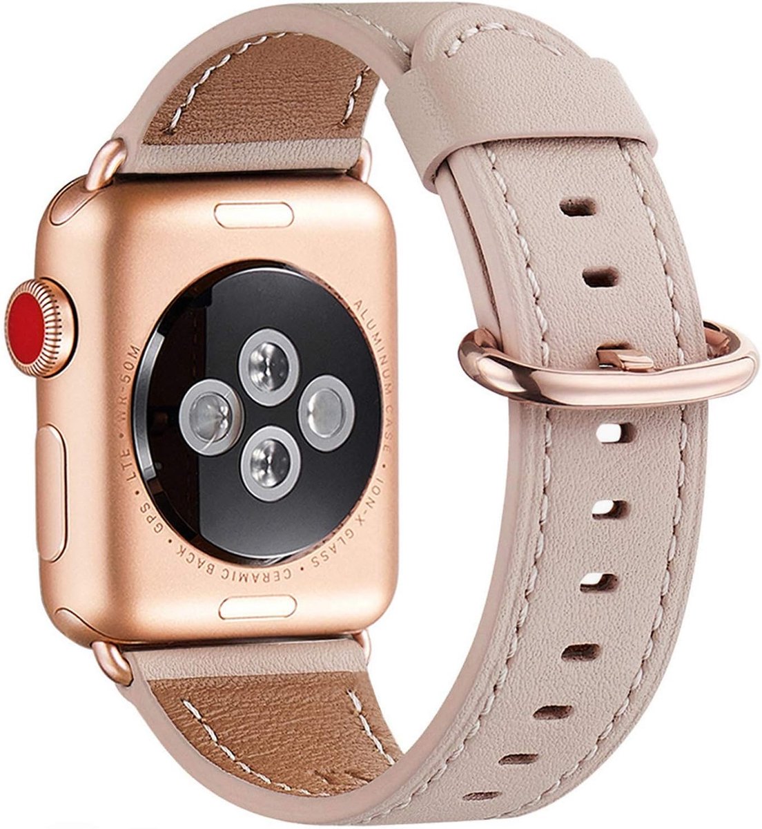 Horlogeband 42mm 44mm - Meerkleurig Leer - Vervangband voor Smartwatch - Stijlvolle upgrade voor jouw horloge - ShopVlot