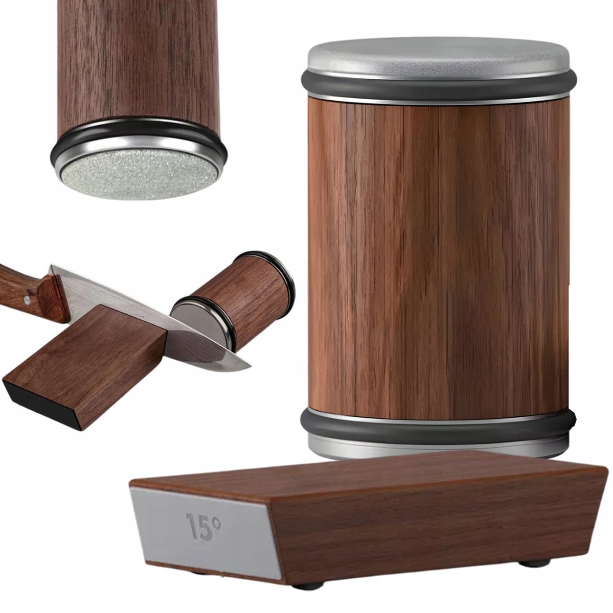 Diamant Messenslijper Set 15°/20° met Magnetische Houder