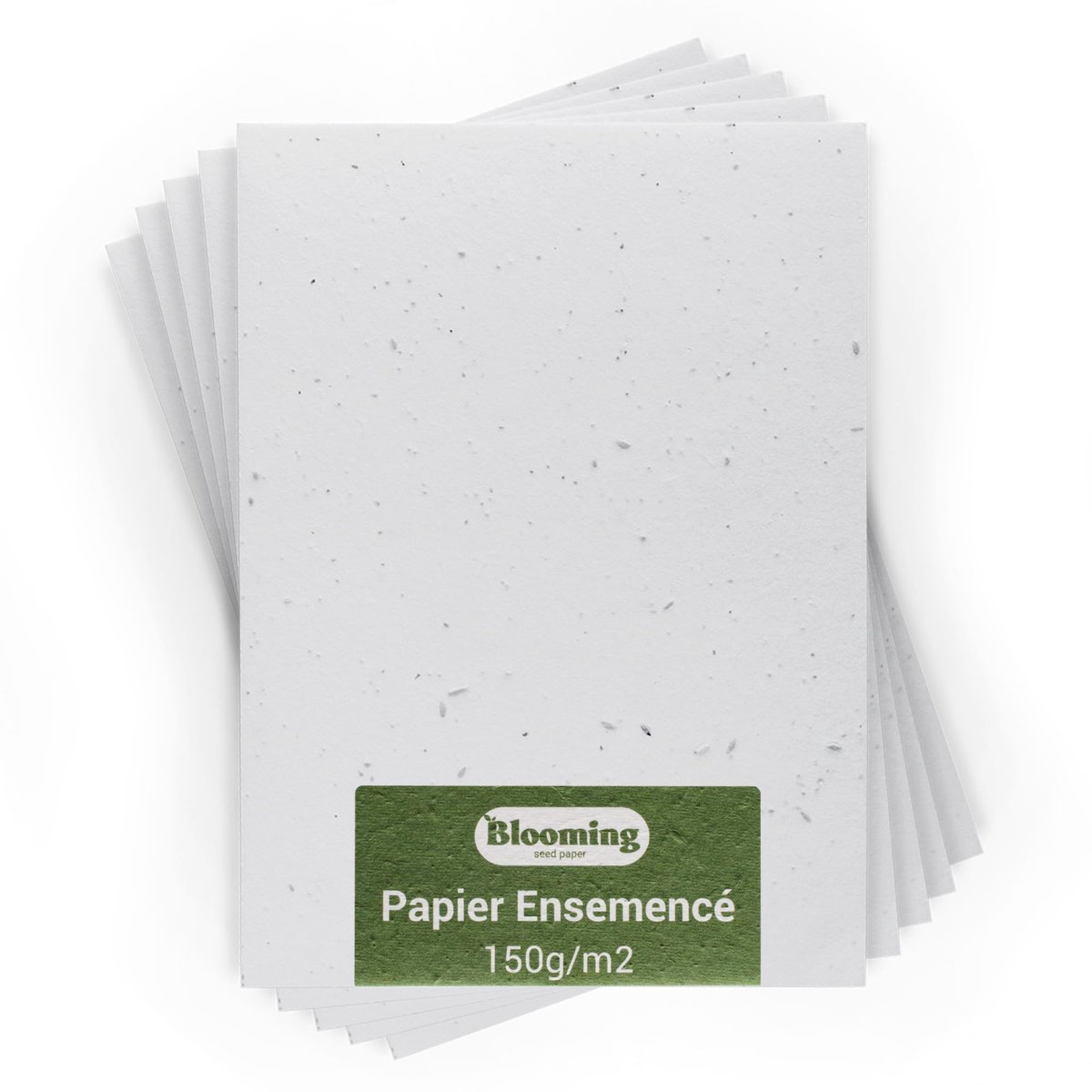 Bloemzaadpapier A6 - 150 g/m² - Zuiver wit - Ideaal voor kaarten en uitnodigingen - ShopVlot