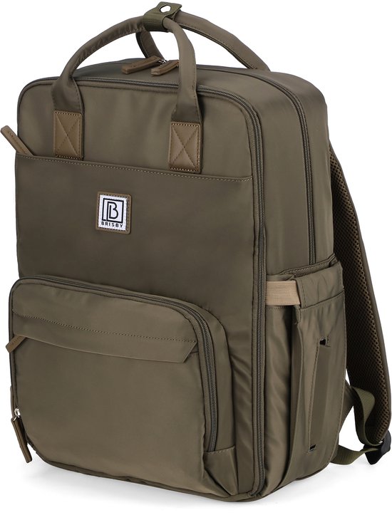 Brisby slijtvaste Luiertas – verzorgingstas – met buggymontage - Olive Green — afbeelding 4