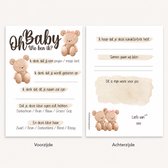 20 Gender Reveal kaarten - Babyshower invulkaarten - Baby invulkaarten - Babyshower kaarten - invulkaarten baby - Babyvoorspellingen - Babyshower - Babyshowerspelletjes - Gender Reveal -