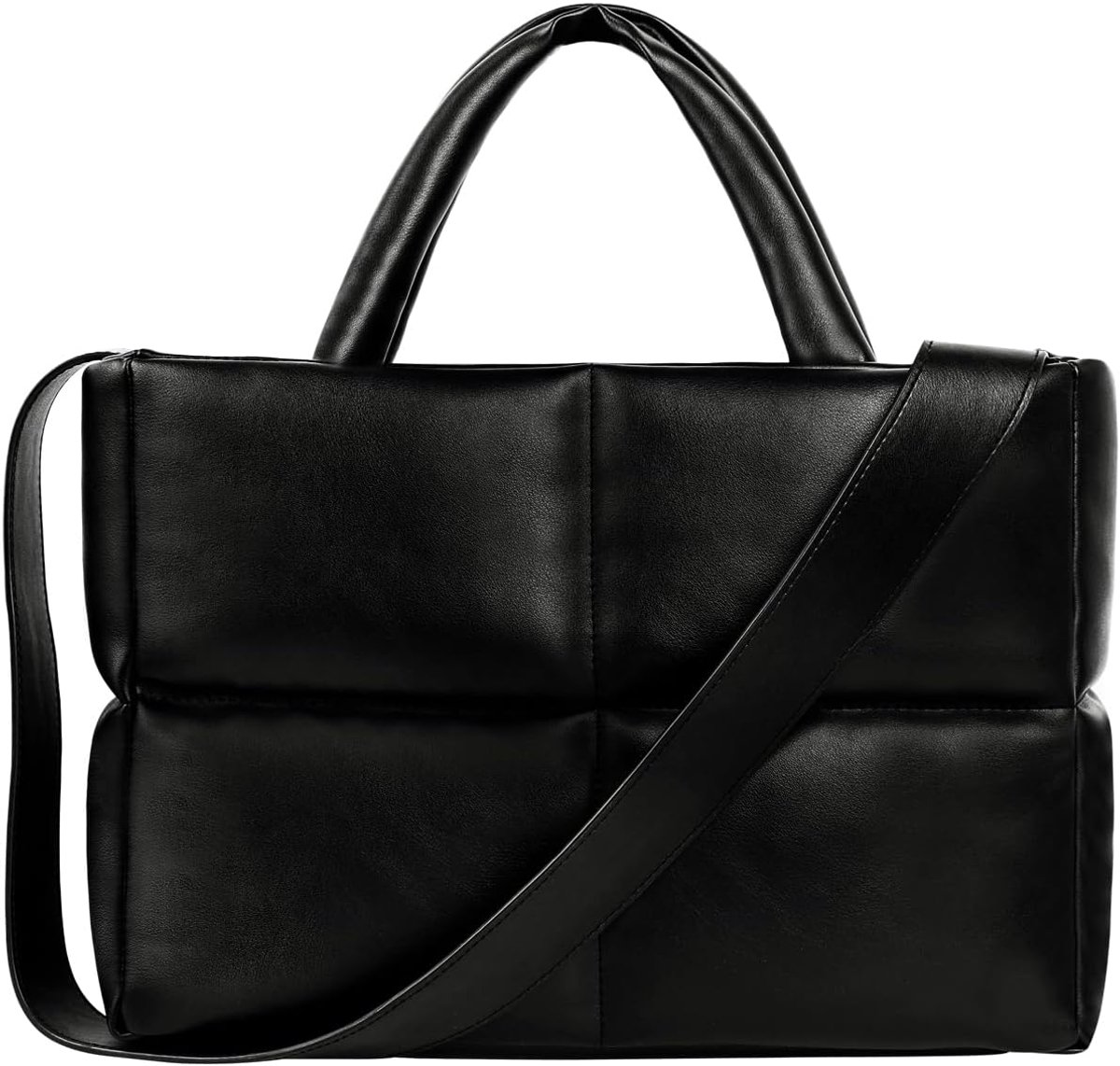 Tote bag dames - gewatteerd - waterproof PU leer en dons - ideaal voor dagelijks gebruik - ShopVlot