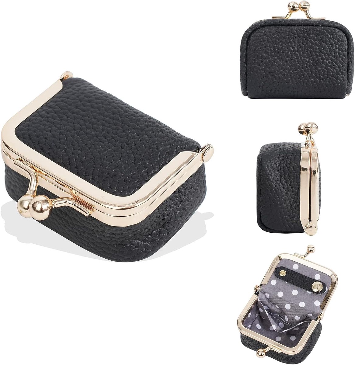 Sieradenbox, kleine leren mini sieradenbox - retro design - draagbaar - ideaal voor reizen - ShopVlot
