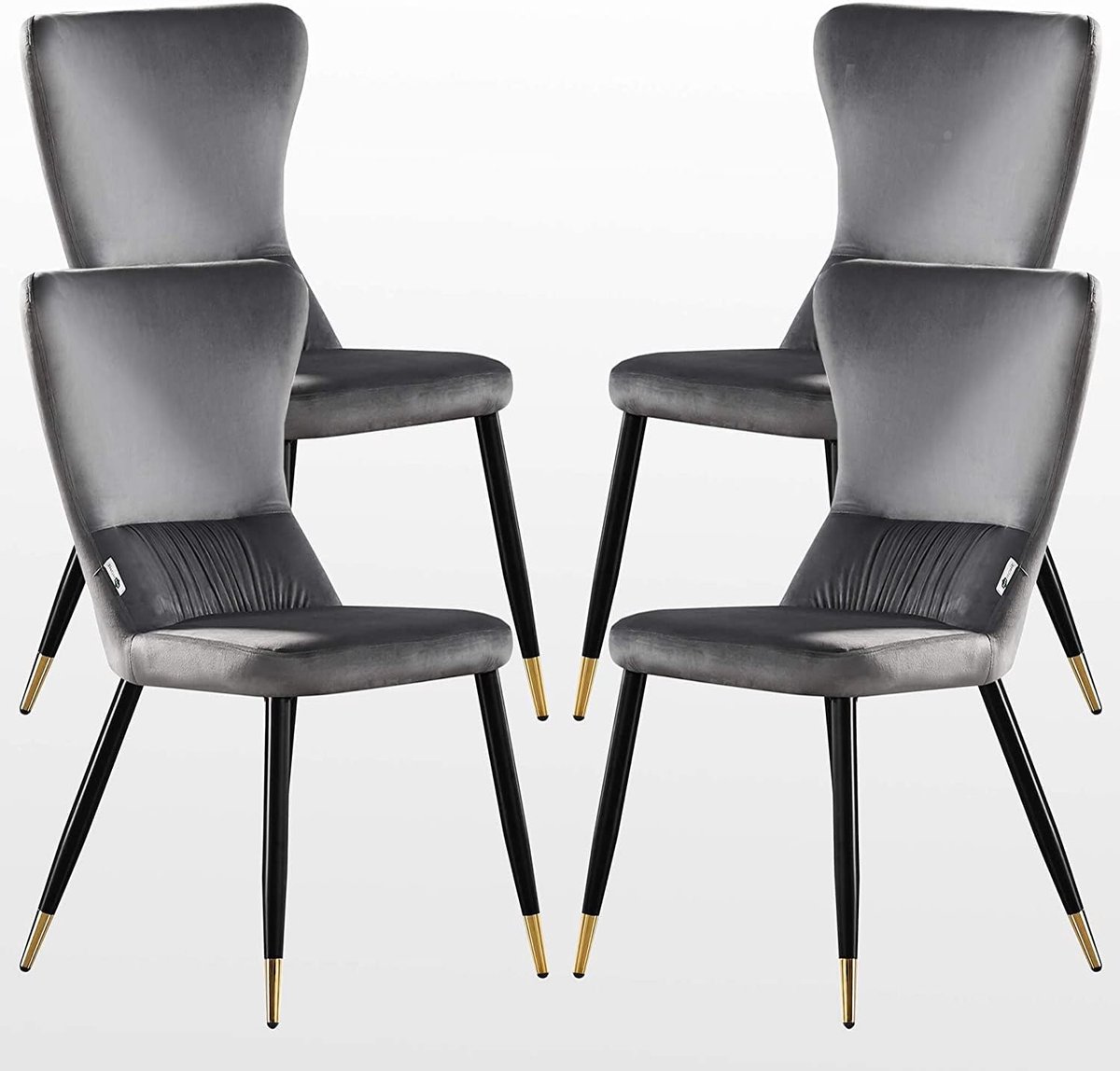 Zitstoel set van 6 - Grijs goud - Modern design - Comfortabele ervaring - ShopVlot