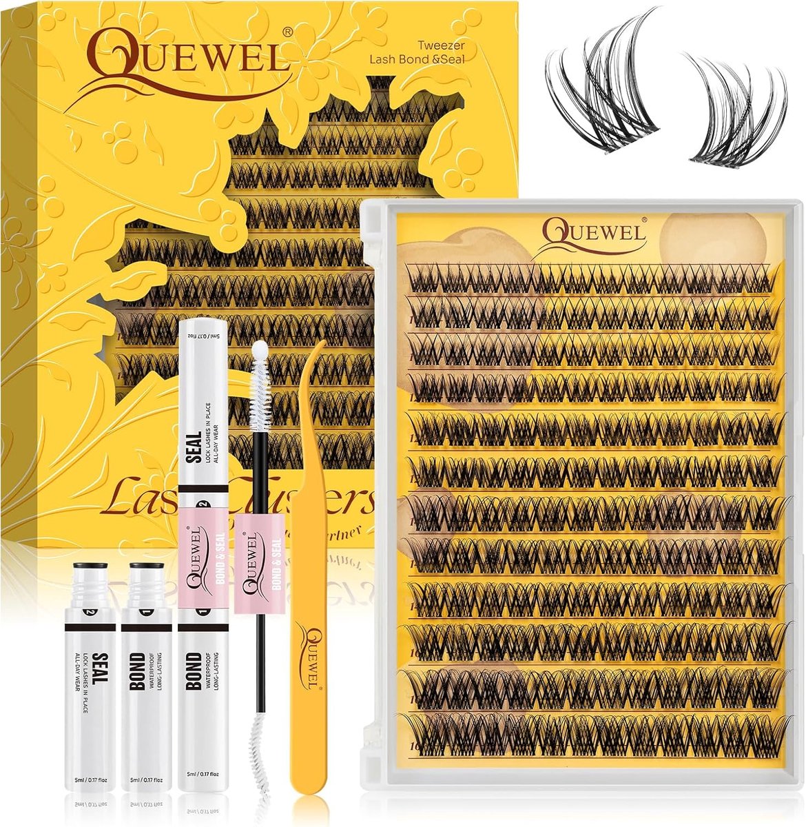 Wimperextensions clusterwimpers - delicaat met dunne band - natuurlijke look - eenvoudig aan te brengen - ShopVlot