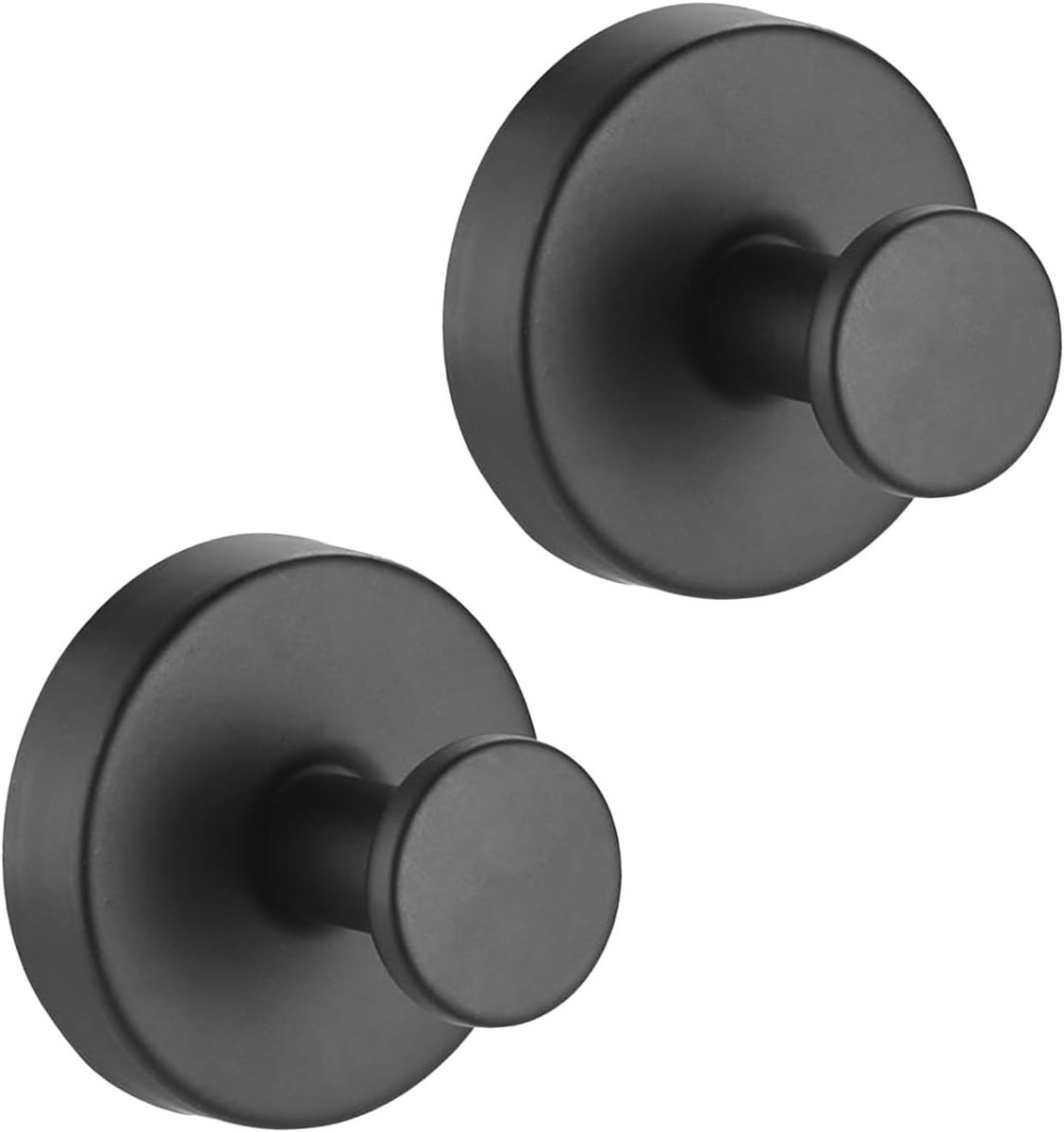 Suction haak 2 stuks - Rvs zwart - Herbruikbaar - Ideaal voor badkamer en keuken - ShopVlot