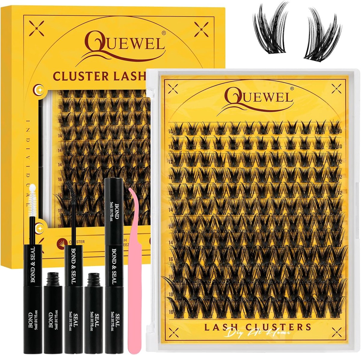 Wimperset 144 stuks - Zachte wimperextensions - Dunne band - Natuurlijke look, eenvoudig aan te brengen - ShopVlot