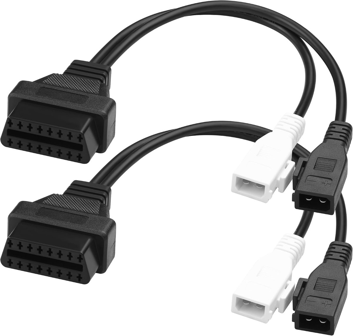 OBD2 adapter 2x2 naar 16 pin - 20CM kabel - voor oudere auto's - diagnosegereedschap - ShopVlot