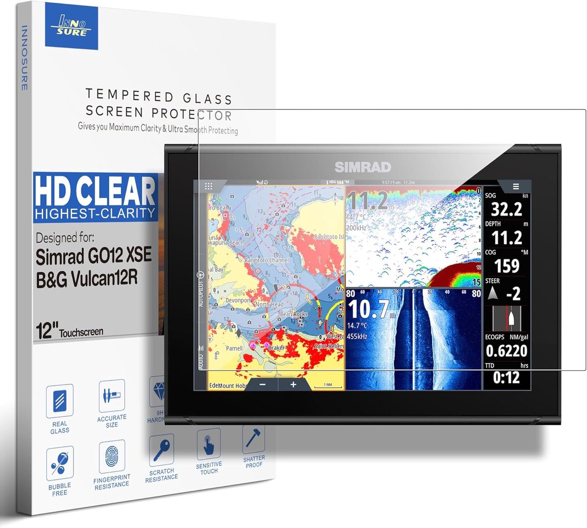 Schermbeschermer 12 inch - gehard glas - 9H krasbestendig - optimale bescherming touchscreen - ShopVlot
