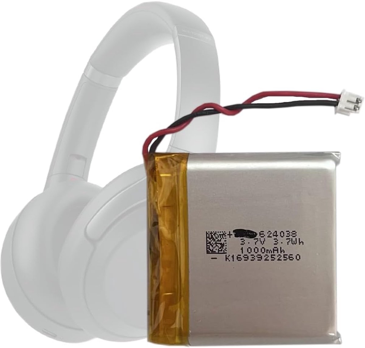 Vervangende batterij 624038 - Compatibel met So-ny WH-1000XM3, WH-1000XM4, WH-XB900N - Hoogwaardige Lithium-Ionen - ShopVlot
