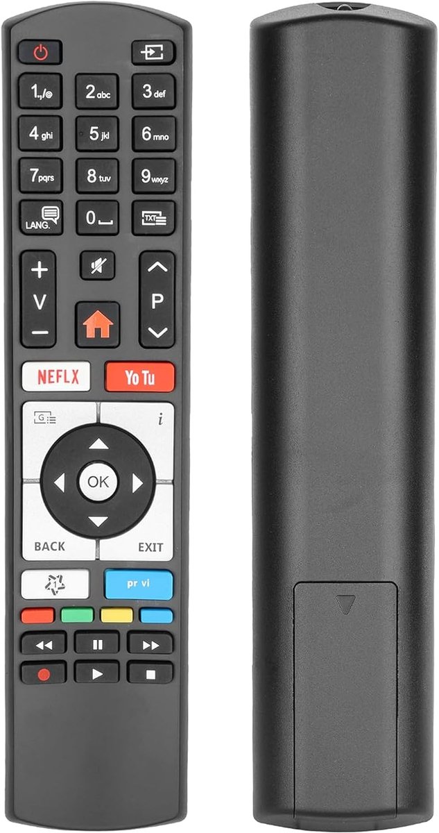 Afstandsbediening RC4318 - Vervangend model - Geschikt voor 4K Smart TV - Directe toegang tot Netflix en YouTube - ShopVlot